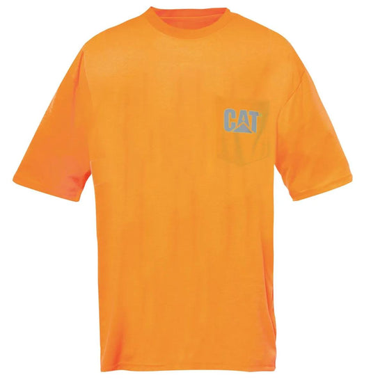 Men's Hi-Vis Trademark Pocket Tee  - Cat Footwear Men