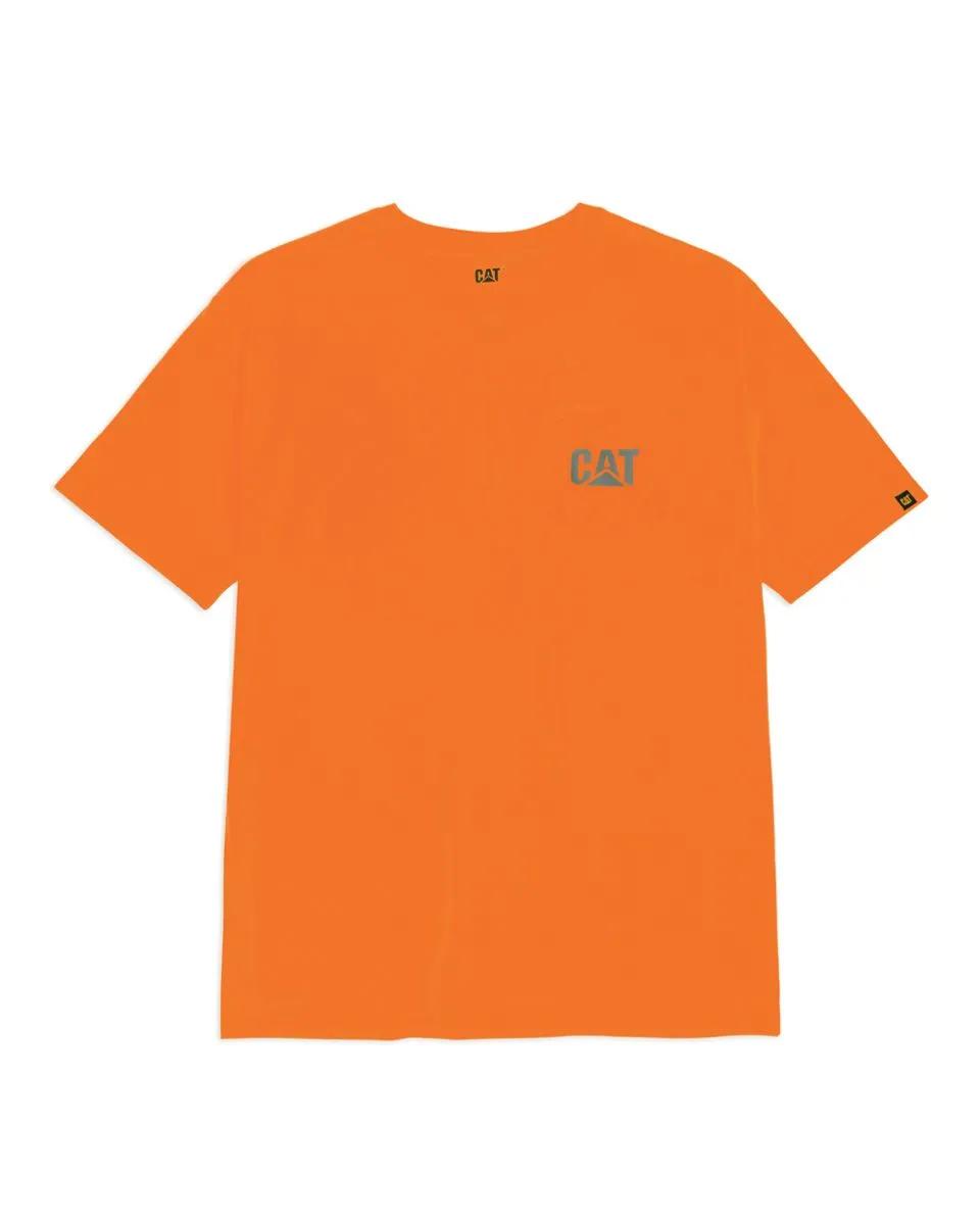 Men's Hi-Vis Trademark Pocket Tee  - Cat Footwear Men