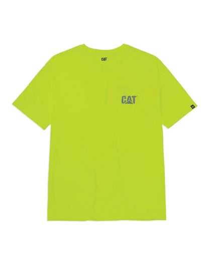 Men's Hi-Vis Trademark Pocket Tee  - Cat Footwear Men
