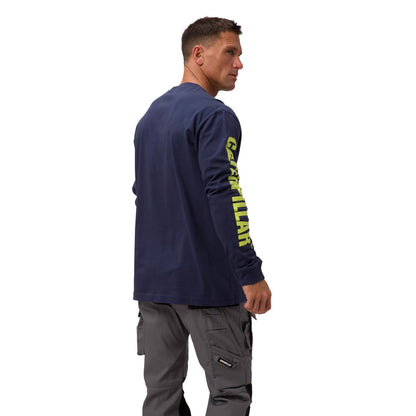 Men's Trademark Banner Long Sleeve Tee  - Cat Footwear Men