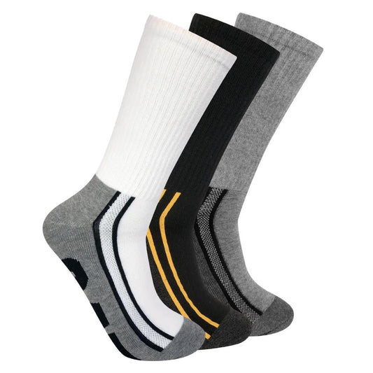 Men - Half Cushion Crew Sock 3-Pack - Socks - Cat Footwear Men