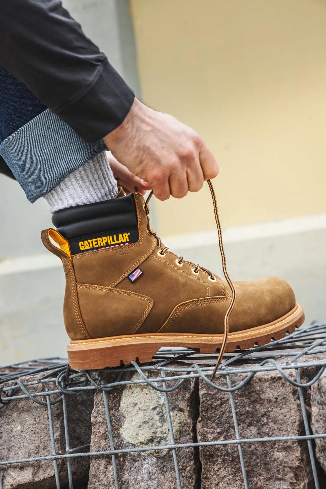 Men's Second Shift USA 6" Waterproof Steel Toe Work Boot  - Cat Footwear Men