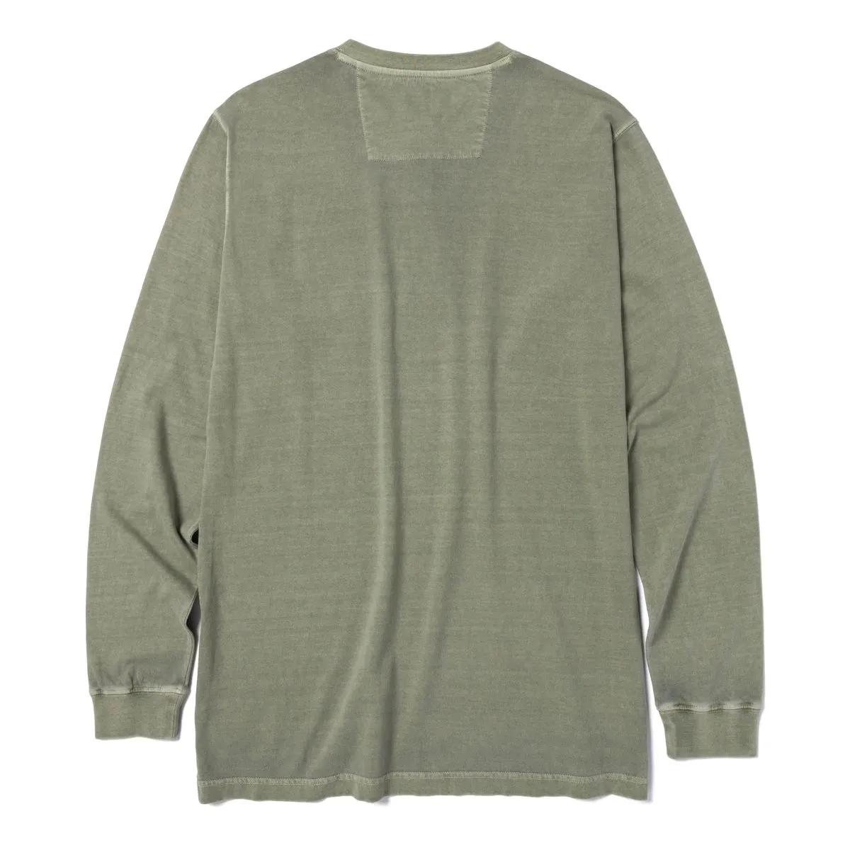 Men's Pigment Dye Long Sleeve Henley  - Cat Footwear Men