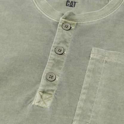 Men's Pigment Dye Long Sleeve Henley  - Cat Footwear Men