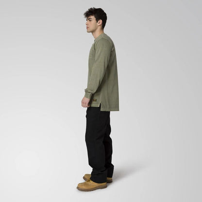 Men's Pigment Dye Long Sleeve Henley  - Cat Footwear Men