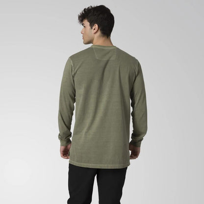 Men's Pigment Dye Long Sleeve Henley  - Cat Footwear Men