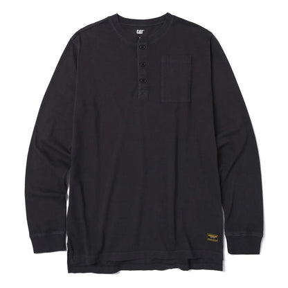 Men's Pigment Dye Long Sleeve Henley  - Cat Footwear Men