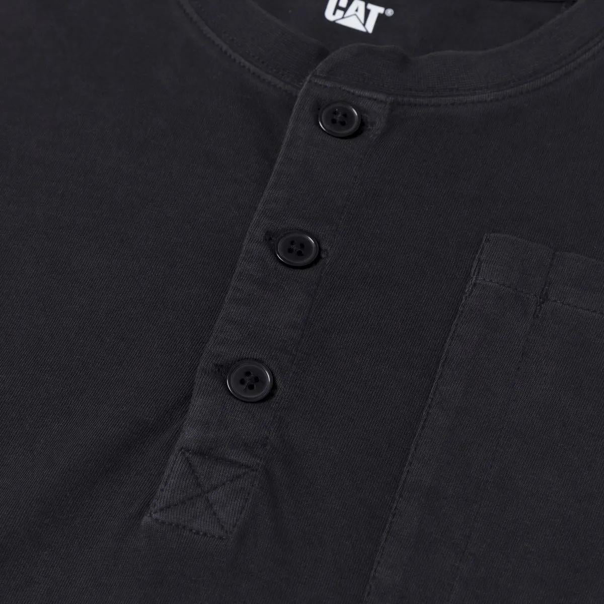 Men's Pigment Dye Long Sleeve Henley  - Cat Footwear Men