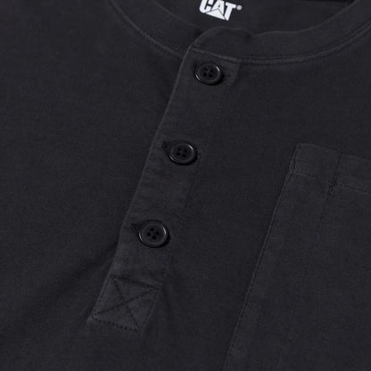 Men's Pigment Dye Long Sleeve Henley  - Cat Footwear Men