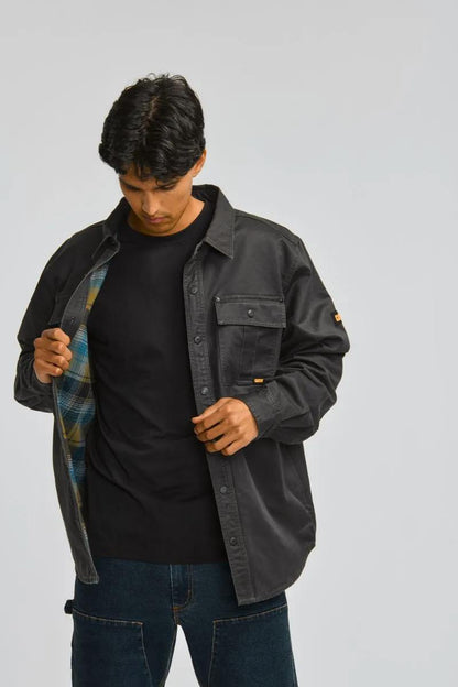 Men's Waxed Cotton Shirt Jacket  - Cat Footwear Men