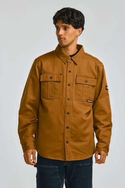 Men's Waxed Cotton Shirt Jacket  - Cat Footwear Men